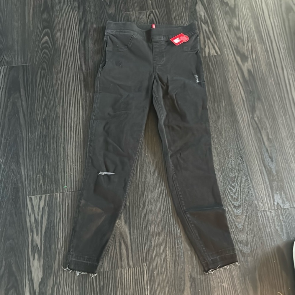 NWT🍍SPANK VINTAGE BLACK DISTRESSED SKINNY JEANS🍍SIZE MED🍍26” inseam p-1